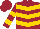 Silk - Maroon and gold inverted chevrons, gold bars on maroon sleeves