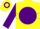 Silk - Yellow, Purple disc, Yellow 'MS', Purple Hoop on Sleeves, Pur