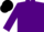 Silk - Purple, teal sleeves, black R on sleeves, matching cap