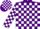 Silk - Purple & white blocks, white sleeve
