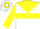Silk - White, Yellow Yoke with Emblem, Yellow Hoop on Sleeves