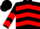 Silk - Black, Red 'AF', Red Lightning Bolt, Red Chevrons