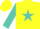 Silk - Yellow, Turquoise Star and Sleeves