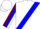 Silk - White, Maroon and Blue Sash, Maroon and Blue Stripe on Sle