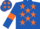 Silk - Royal Blue, Orange stars, armlets and stars on cap