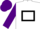 Silk - White, Black hollow box, Purple sleeves and cap