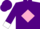 Silk - Purple, white 'TR' in pink diamond frame, white cuffs on