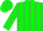 Silk - Lime green, green stripes, green 'M' on lim