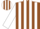 Silk - Brown, white horseshoe 'R' on back, white stripes on  sleeves, brown and