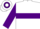 Silk - White, purple hoop, white bar on purple sleeves