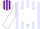 Silk - Lavender, Purple Ram's Head on White disc, Purple and White Stripes on Sl