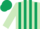 Silk - Light green, dark green stripes on front, matching cap