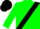 Silk - Mint green, black sash emblem on back, matching cap