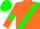 Silk - Orange, Green sash, Orange sleeves, two Green armlets, Green cap