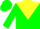 Silk - Forest Green, Yellow Yoke and Emblem, Yellow Chevron