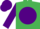 Silk - EMERALD GREEN, purple disc & sleeves, purple cap