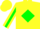 Silk - Yellow, Yellow C on Green Diamond, Green Diamond Stripe on Sleeves, G