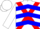 Silk - White, Red cross belts, Blue Chevrons on White Sleeves