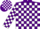 Silk - Purple & white blocks, whi