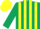 Silk - DARK GREEN and YELLOW stripes, DARK GREEN sleeves, YELLOW cap