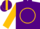 Silk - Purple, gold circle 'J&NG' on back, purple stripe on gold sleeves, purple and gol