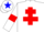Silk - White Red cross of Lorraine and armlets, White cap, Blue star