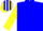 Silk - Blue, Yellow 'M', Blue Stripes on Yellow Sle