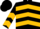 Silk - BLACK, Gold Crown and Chevrons