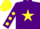Silk - Purple, Yellow star, Purple sleeves, Yellow spots, Yellow cap