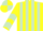 Silk - Yellow and Light Green stripes, chevrons on sleeves, quartered cap