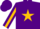 Silk - Purple, gold shooting star on back, gold shooting star and stripe on sleeves, pu