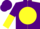 Silk - Purple, Purple 'SBS' on Yellow disc, Purple and Yellow Halved