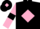Silk - Black, pink diamond, pink sleeves, black armlets, black cap, pink diamond