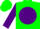 Silk - Green, Green 'K' on Purple disc, Purple Bars on Sleeves Green Cap