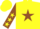 Silk - Yellow, Brown Star, Brown Sleeves, Yellow Stars, Brown and Yellow Cap
