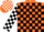 Silk - Orange m white and black check t orange-coloured
