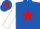Silk - Royal Blue, Red star, White sleeves, Royal Blue cap, Red star
