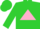 Silk - Lime Green, Pink Triangle, Lim