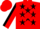 Silk - Red, black stars, red 'JR' and red star stripe on sleeves