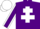 Silk - Purple, White Cross of Lorraine, Purple sleeves, White seams, White cap