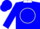 Silk - Cobalt blue, white 'L' in white circle frame on back, white collar a
