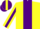 Silk - Yellow, yellow 'BCF' on purple oval on back, purple panel on front, yel