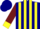 Silk - Navy blue, yellow sun emblem and stripes, yellow cuffs on burgundy sleeves