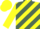 Silk - Fluorescent Yellow, Olive Green Diagonal Stripes, Yellow Sleeves, Olive G