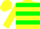 Silk - Yellow, Black and Green Hoops, White 'AEA', Yellow