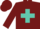 Silk - Burgundy, Turquoise Cross Sashe