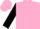 Silk - Pink, horse and cat emblem, pink diagonal bars on black sleeves