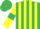 Silk - Emerald Green and Yellow stripes, Yellow sleeves, Emerald Green armlets
