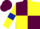 Silk - Maroon and Yellow (quartered), Yellow sleeves, Dark Blue armlets