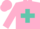 Silk - Pink, turquoise cross, turquoise chev